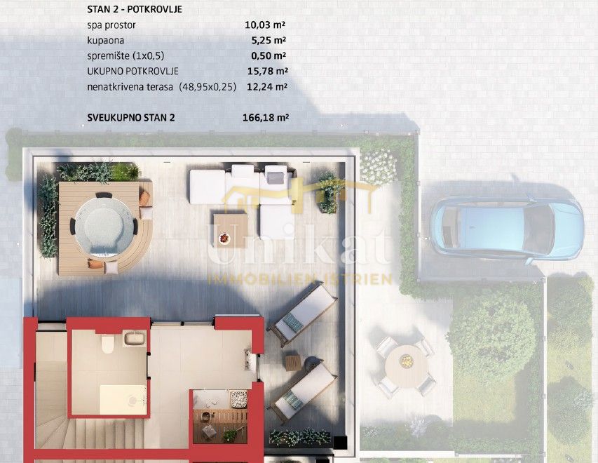 Novogradnja: dvojna hiša s 4 spalnicami in bazenom